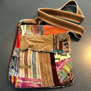 EUC Reinvented Threads Crossbody Bag (handmade)